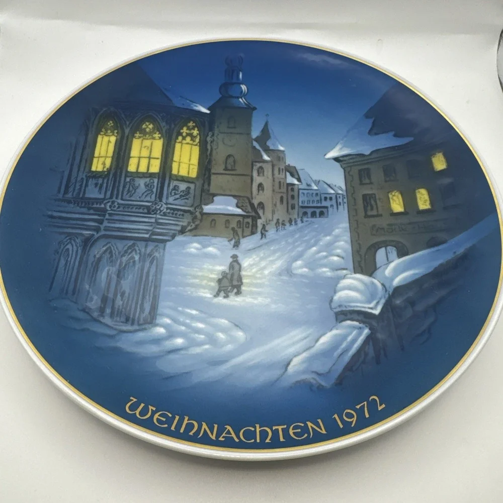 3 Rosenthal Weihnachtsteller Collector‎ Plates 1970, 1971, 1972